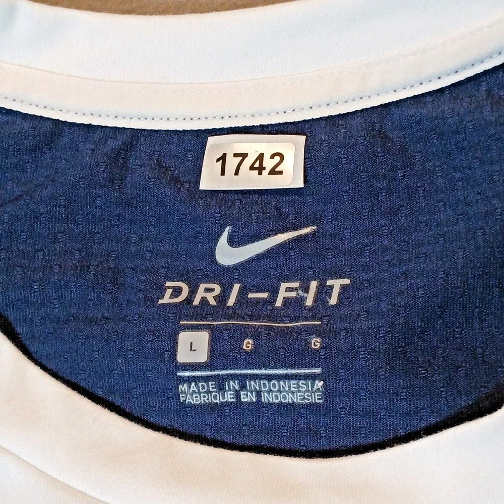 Nike Dri-Fit Penn State Nittany‎ Lions Long Sleeve Shirt Men's Size L White Blue